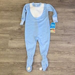 Trimfit NWT Vintage Sleep & Play Footed BUNNY Pajamas 24 Mos Blue One Piece